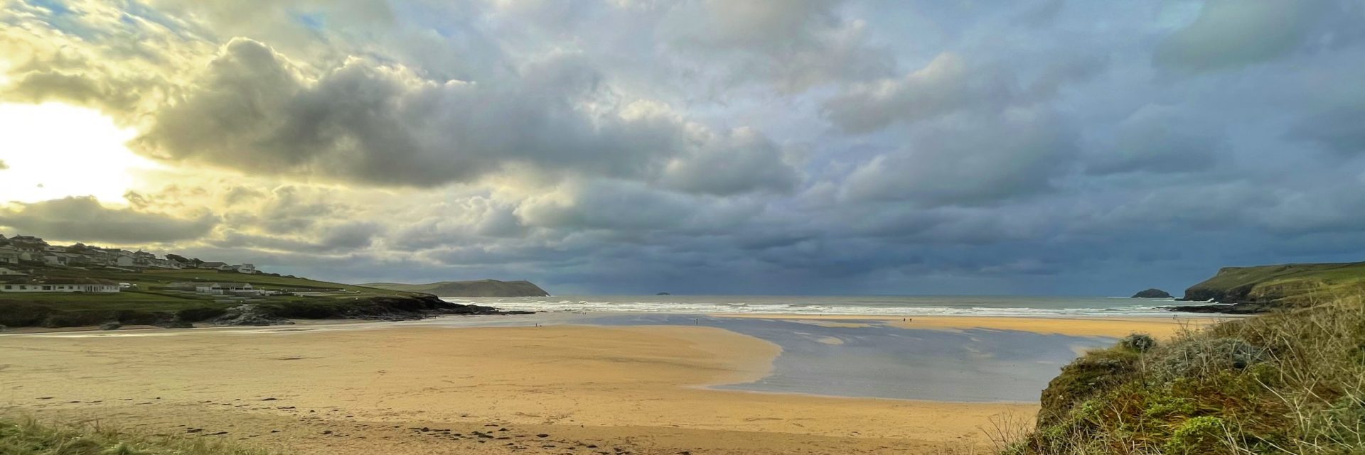 Polzeath beach at low tide